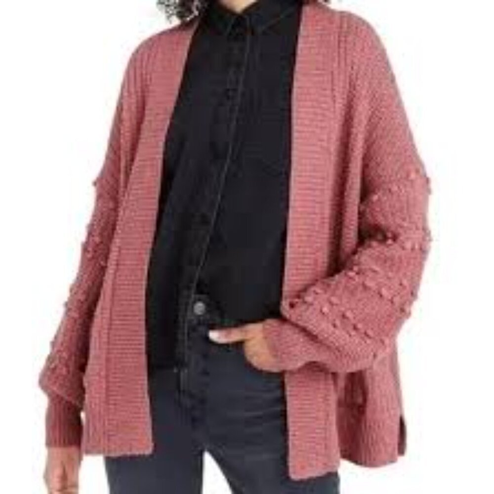 ✅Madewell Bobble Cardigan Sweater Vintage Quartz SIZE X-SMALL POCKETS OPEN FRONT